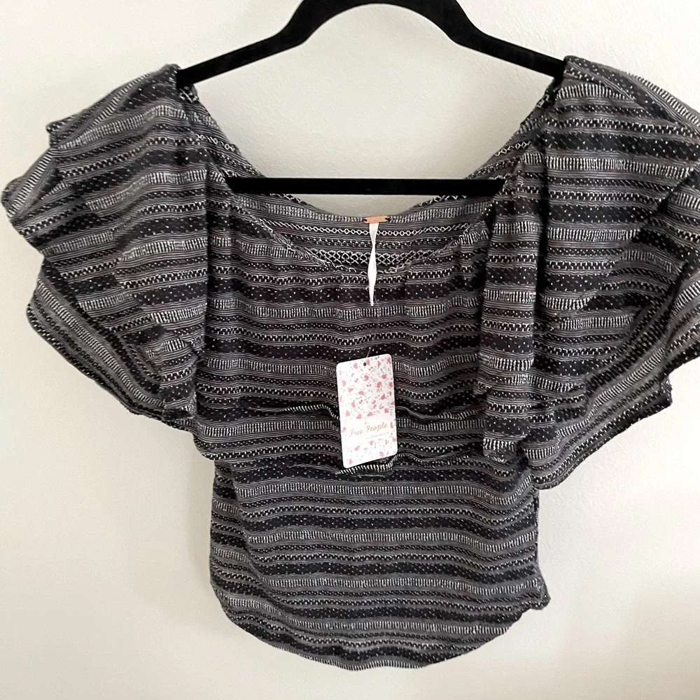 Free People Ruffle Patterned Top - Picture 2 of 4